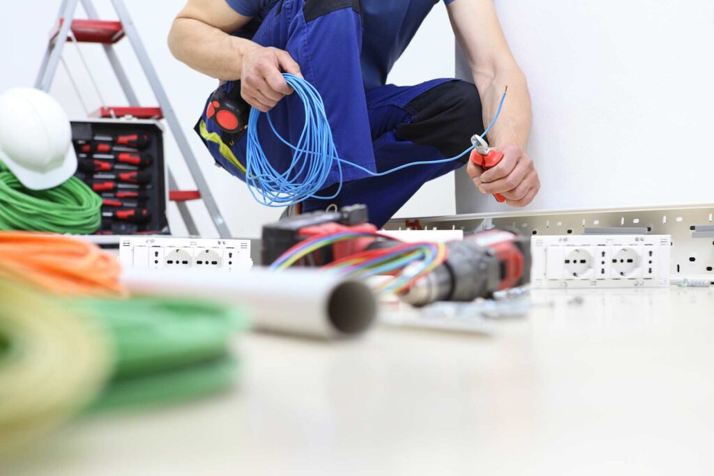 Rewiring-a-house, Bristol, UK